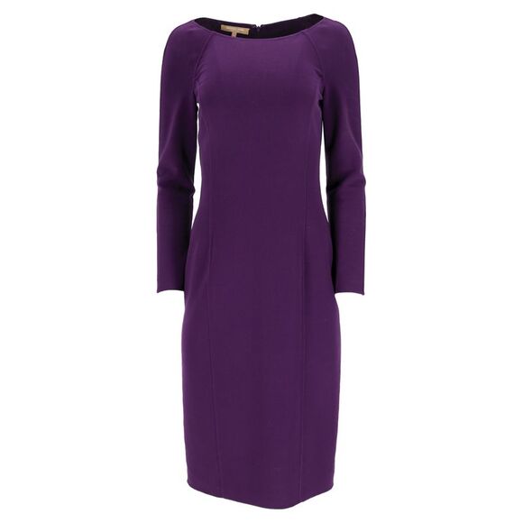 Michael Kors Bodycon Pencil Dress in Purple Virgin Wool